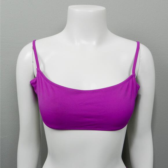 PacSun LA Hearts Bikini Swimsuit Size M Magenta Purple String Beach Vacation - Picture 4 of 11